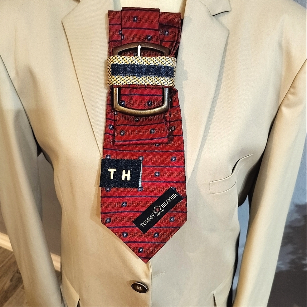 Handcrafted necktie necklace Tommy Hilfiger